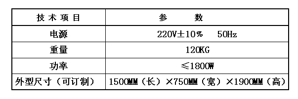 病理取材臺技術(shù)參數(shù)